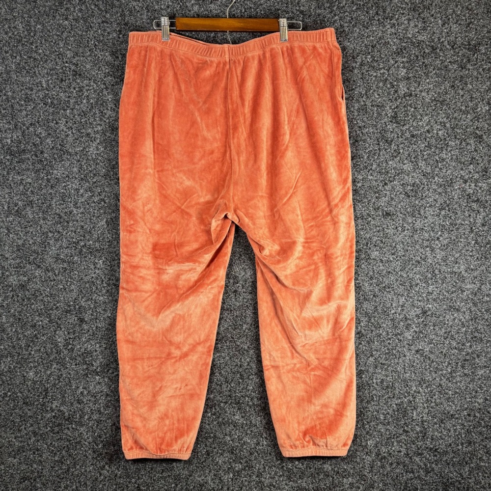 Aerie Velour Joggers XL Terracotta Orange High Rise Elastic Waist Sweatpants - Picture 2 of 7